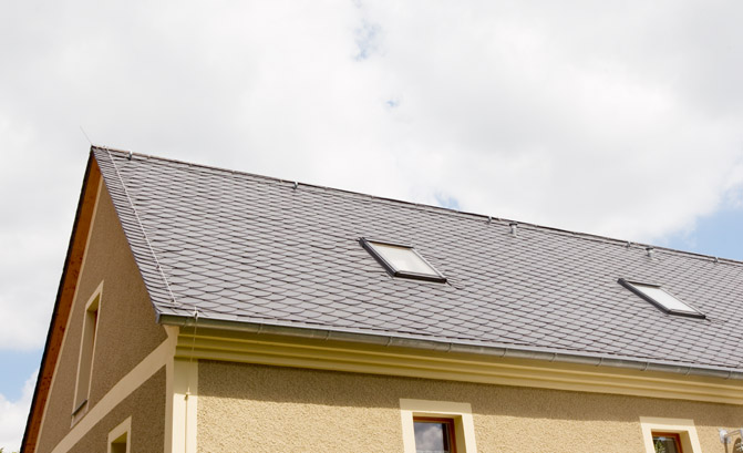 Ziegeldeckung Dachfenster